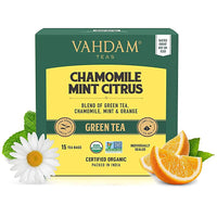 Thumbnail for Vahdam Chamomile Mint Citrus Green Tea