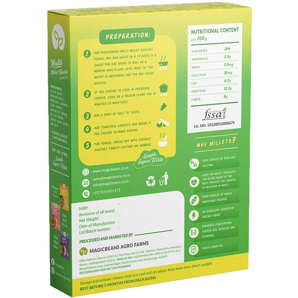 Magicbeans Multi Millet Khichdi/Pongal Mix