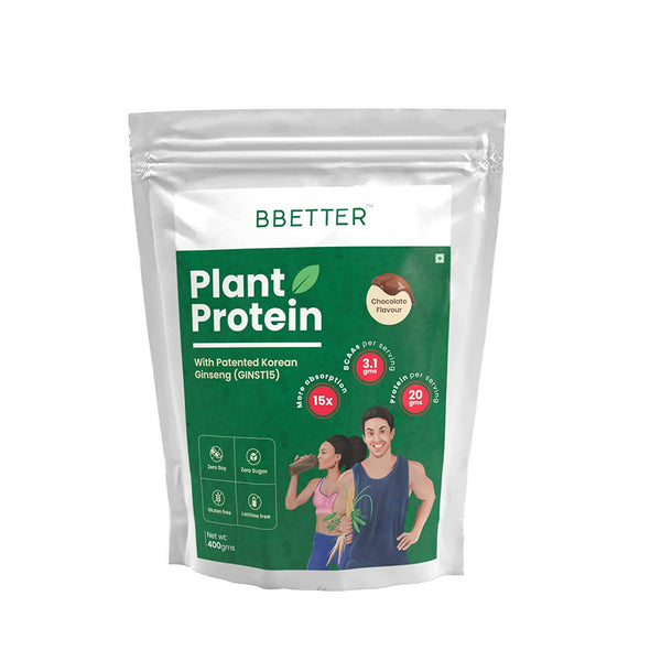BBETTER Plant Protein Powder for Men & Women - Chocolate Flavour - Distacart