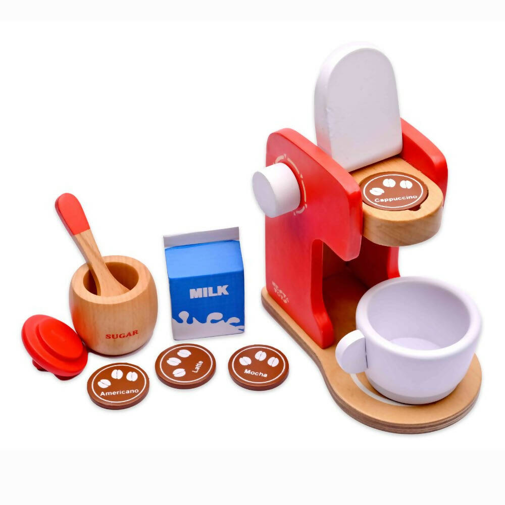 Nesta Toys Wooden Coffee Maker Toy - Multicolor - Distacart