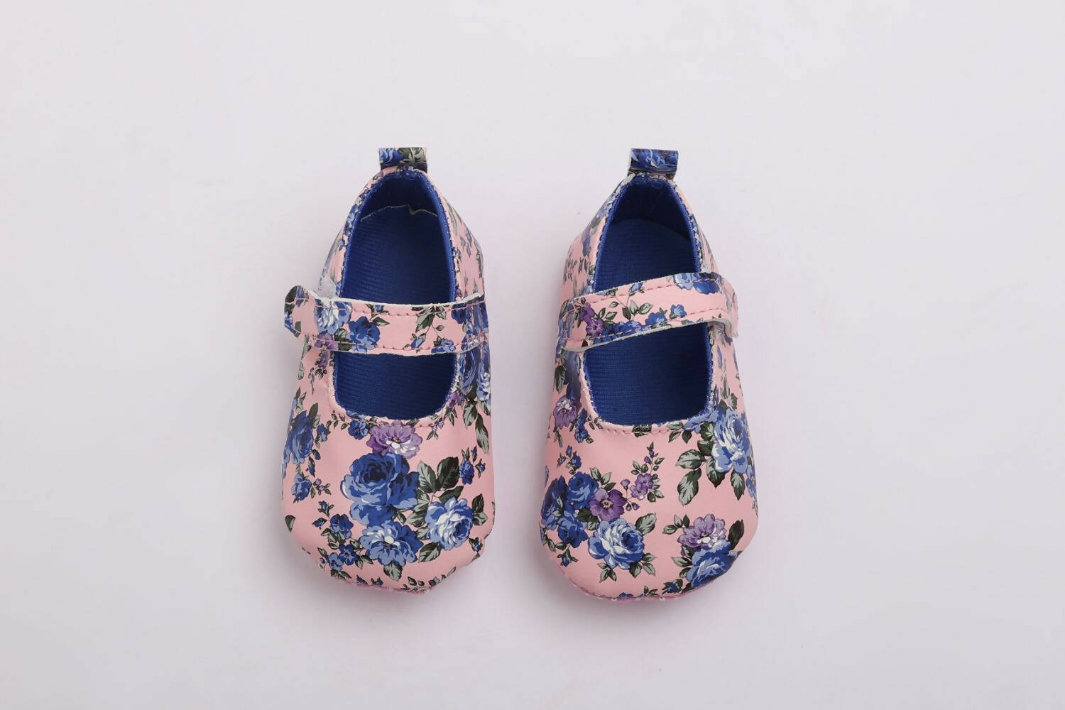 Tiny Bugs Girls Flowral Print Infants Booties - Blue - Distacart