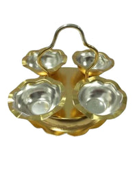 Thumbnail for Puja N Pujari Kumkum Holder With Gold Plated