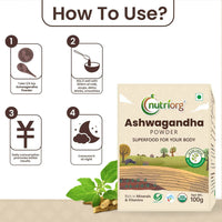 Thumbnail for Nutriorg Certified Organic Ashwagandha Powder - Distacart