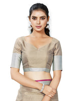Thumbnail for Mimosa Women's Banarasi Art Silk Brown Saree - Distacart
