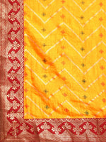 Thumbnail for Kalini Ethnic Motifs Woven Design Zari Pure Silk Saree - Distacart