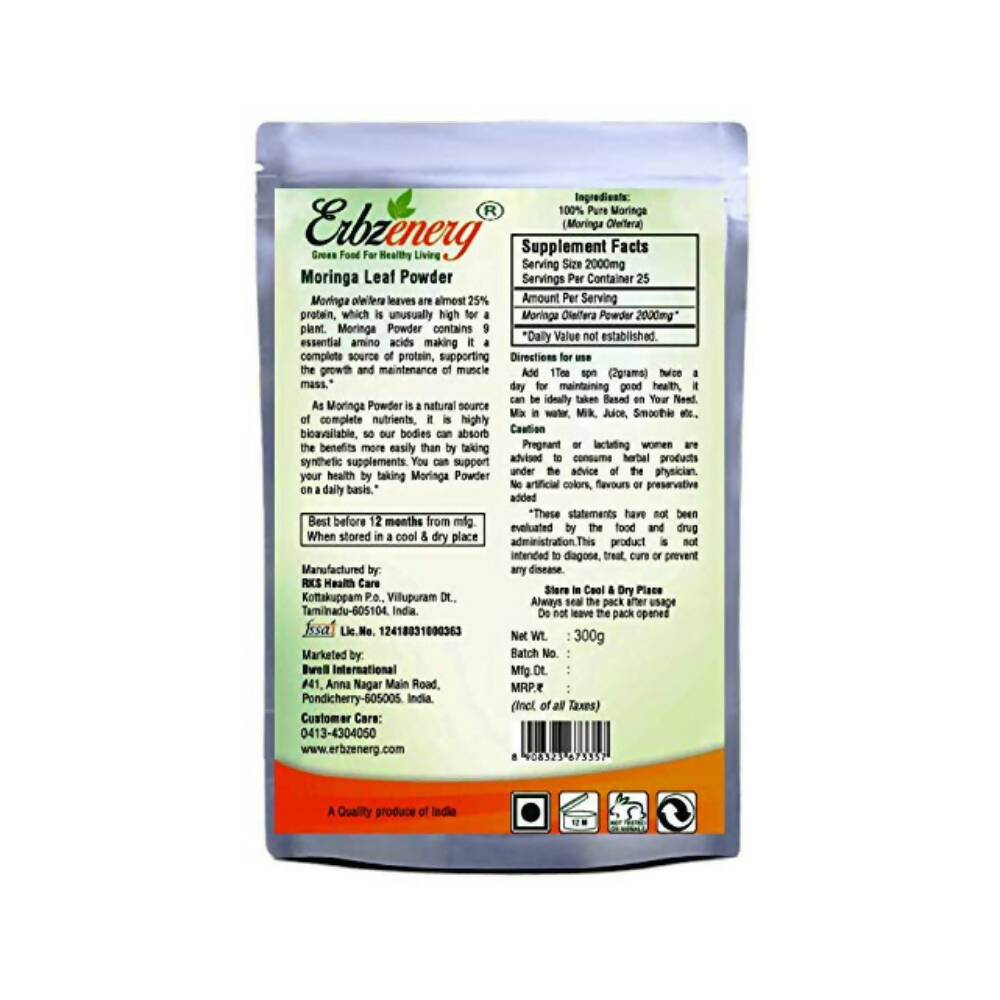 Erbzenerg Organic Moringa Leaf Powder - Distacart
