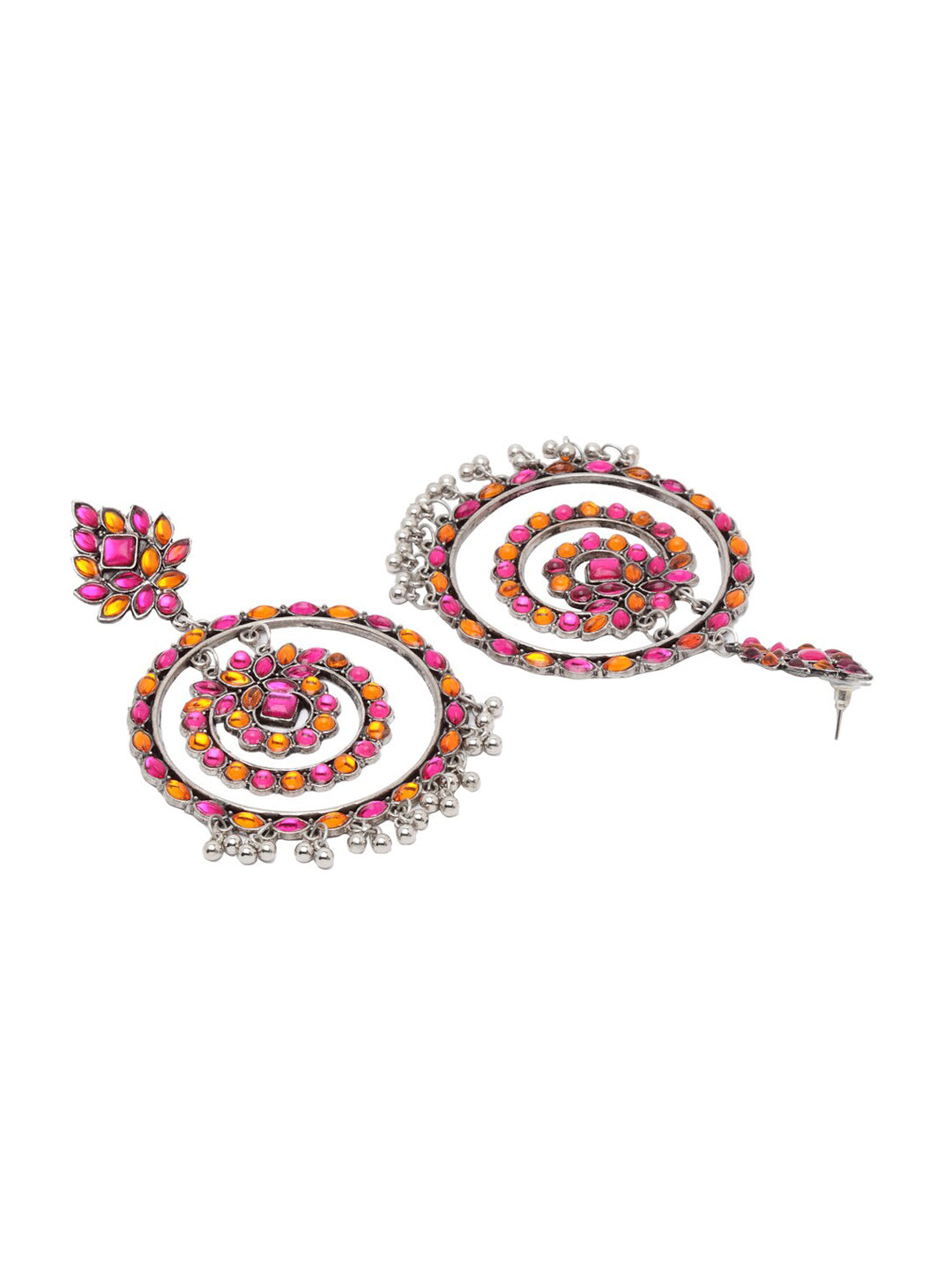 Shining Diva Multicoloured Oxidised Contemporary Drop Earrings - Distacart