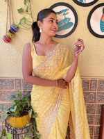 Thumbnail for Mitera Ethnic Motifs Embellished Sequinned Saree - Distacart