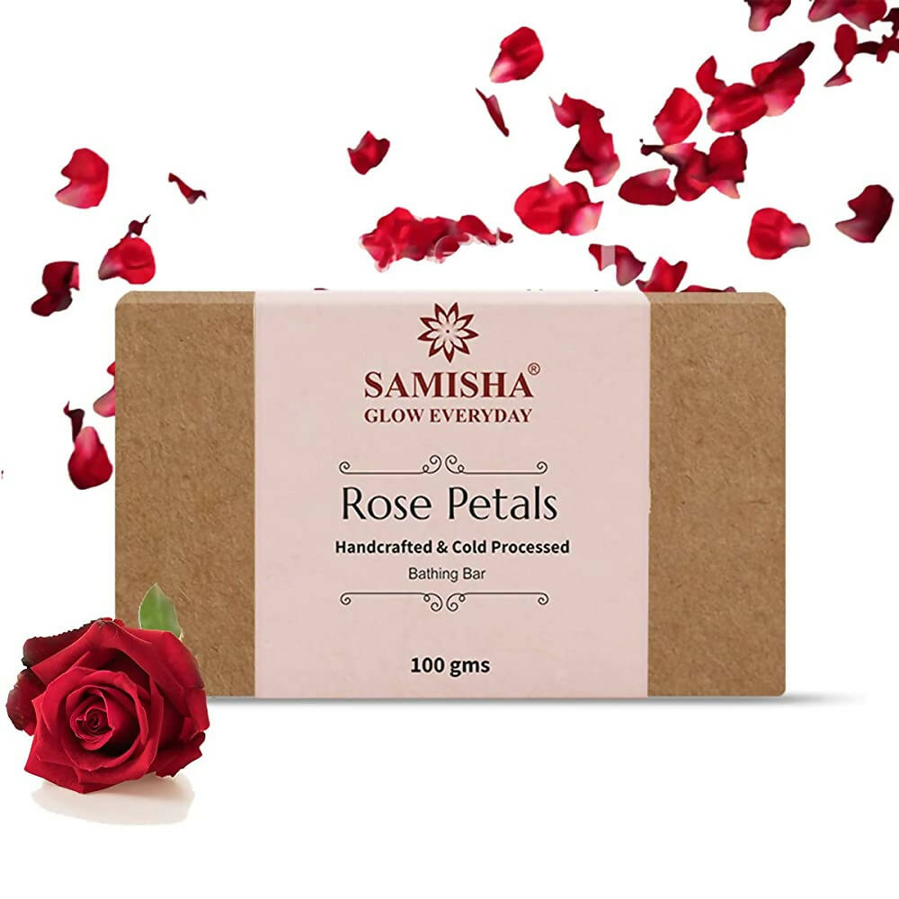 Samisha Organic Rose Petals Anti Aging Bathing Bar - Distacart