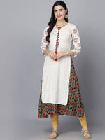 Thumbnail for HERE&NOW Women Ethnic Motifs Printed Kurta - Distacart