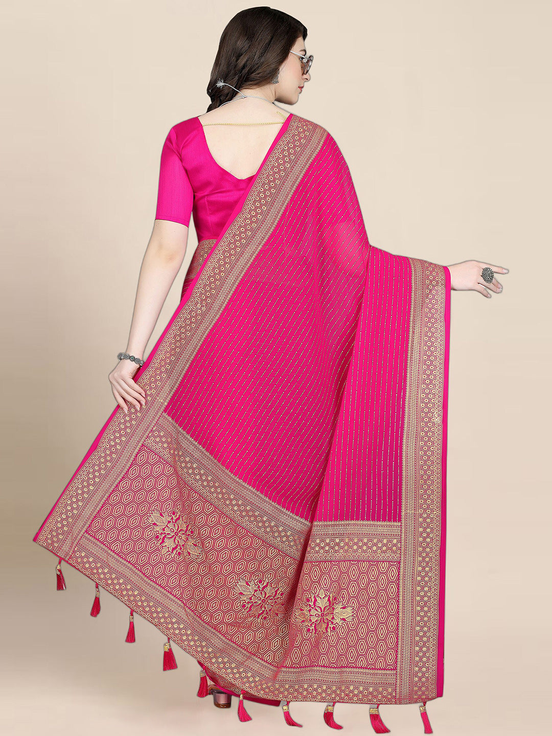 Kalini Poly Georgette Khadi Saree - Distacart