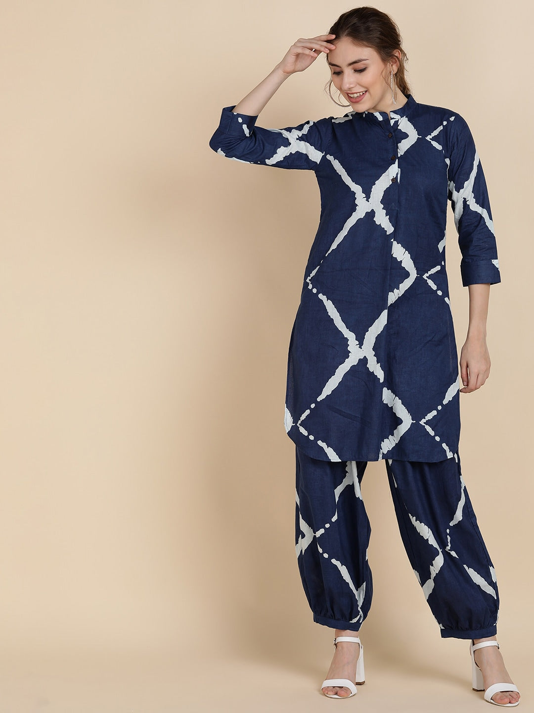 Sangria Dyed Pure Cotton Kurta With Salwar - Distacart