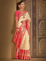 Thumbnail for Saree Mall Woven Design Zari Kanjeevaram Traditional Sarees - Distacart