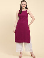Thumbnail for Kalini Ethnic Motifs Embroidered Chikankari Georgette Kurta - Distacart