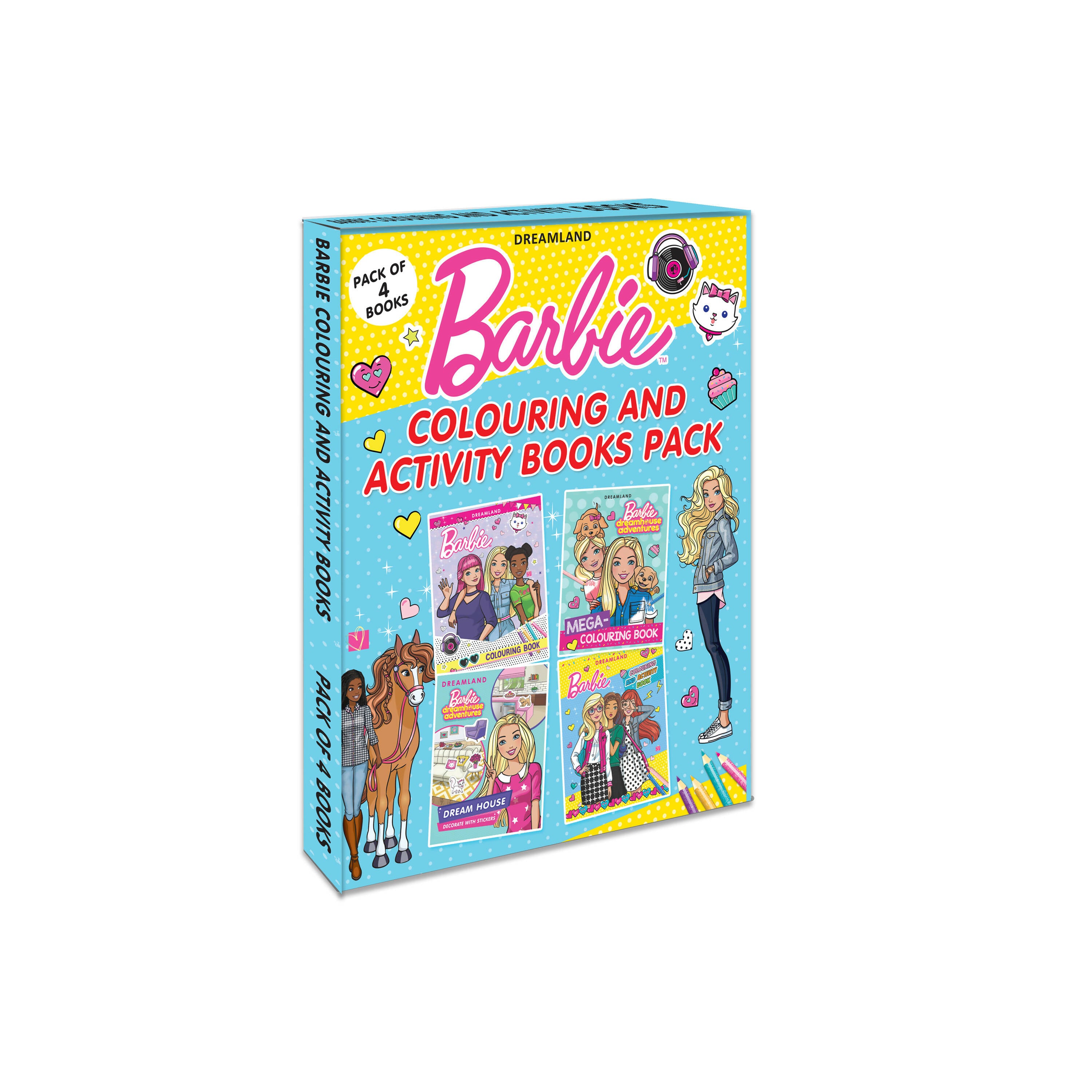 Dreamland Barbie Colouring and Activity Books Pack (A Pack of 4 Books) - Distacart