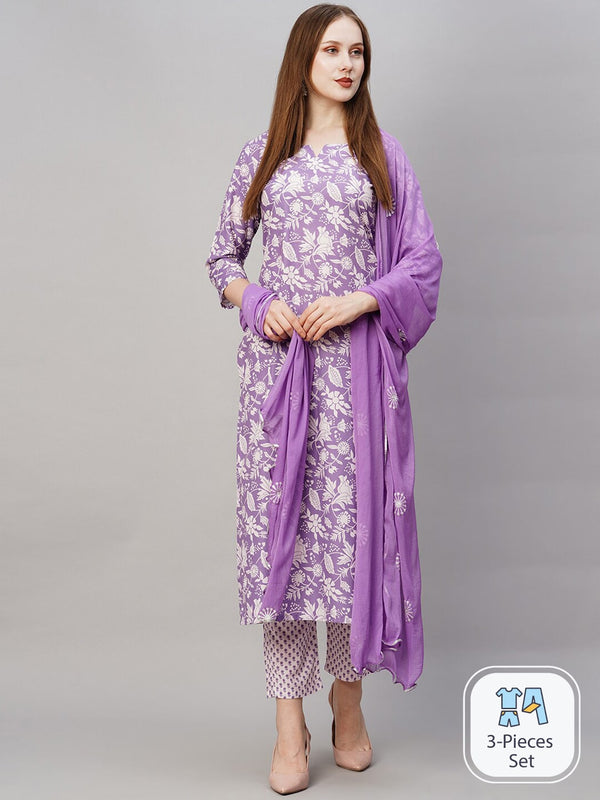Kalini Women Ethnic Motifs Printed Regular Kurta with Trousers & Dupatta - Distacart