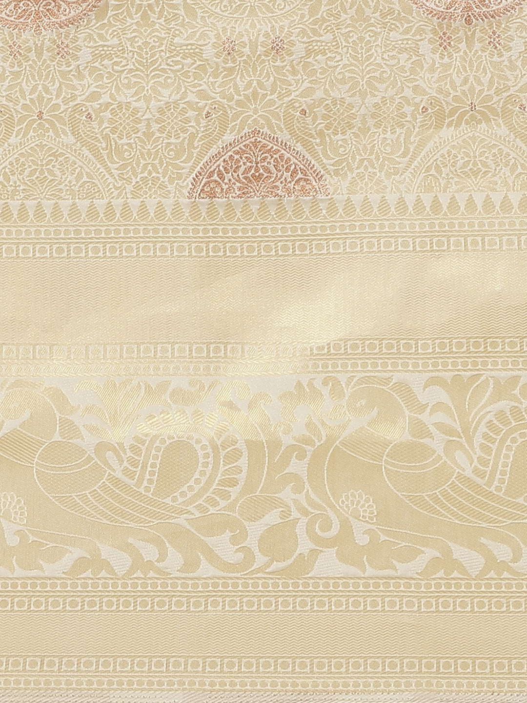 Saree Mall Off-White & Golden Woven Design Banarasi Saree - Distacart