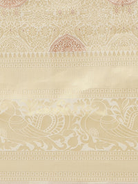 Thumbnail for Saree Mall Off-White & Golden Woven Design Banarasi Saree - Distacart