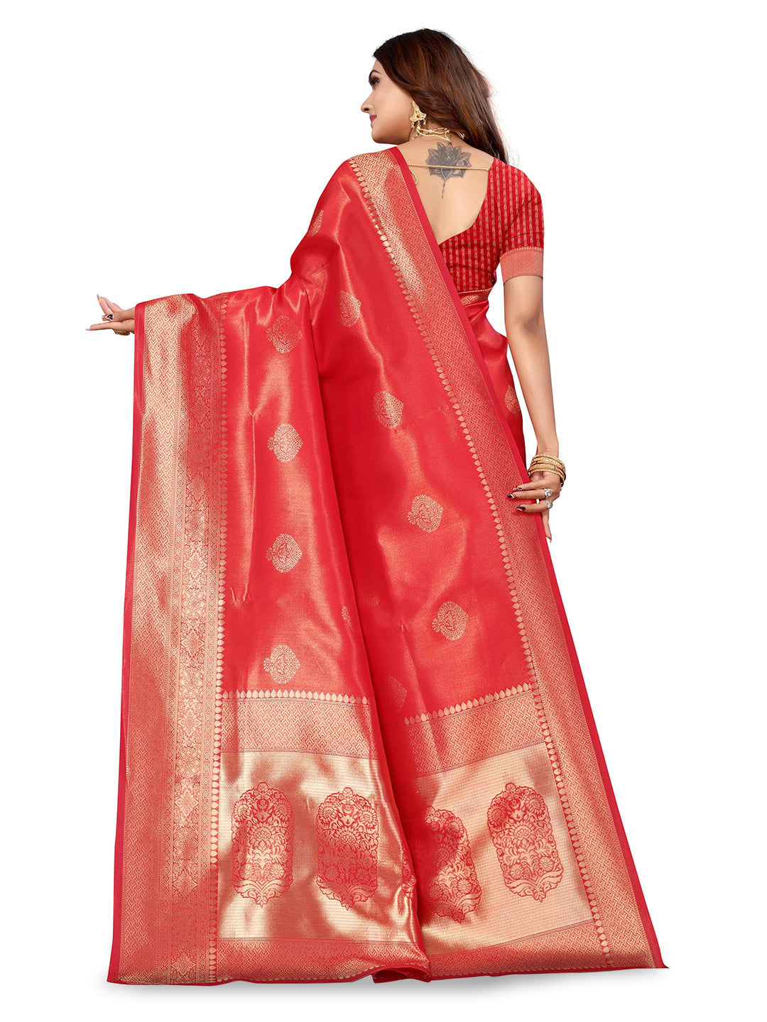 Kalini Ethnic Motifs Woven Design Zari Kanjeevaram Saree - Distacart
