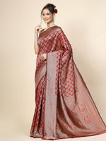 Thumbnail for Kalini Ethnic Motifs Woven Design Zari Banarasi Saree - Distacart