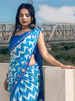 Thumbnail for Kalini Geometric Printed Pure Cotton Saree - Distacart
