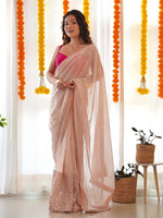 Thumbnail for Mitera Embellished Sequinned Saree - Distacart
