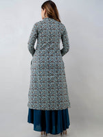 Thumbnail for Kalini Women Blue Floral Kurta with Skirt - Distacart