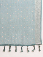 Thumbnail for Mitera Sea Green & Gold-Toned Ethnic Motifs Woven Design Zari Pure Chiffon Saree - Distacart