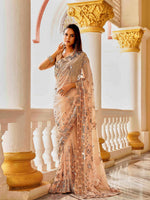 Thumbnail for Tikhi Imli Floral Sequinned Georgette Saree - Distacart