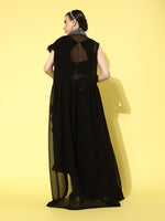 Thumbnail for Mitera Sequinned Pure Georgette Belted Saree - Distacart