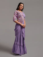 Thumbnail for Kalini Embellished Pure Georgette Ready to Wear Saree - Distacart