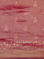 Thumbnail for Saree Mall Magenta Ethnic Motifs Zari Silk Blend Banarasi Saree - Distacart