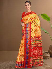 Thumbnail for Kalamandir Ethnic Motifs Printed Silk Blend Saree - Distacart