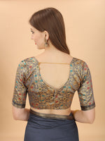 Thumbnail for Kalini Grey & Red Zari Pure Silk Saree - Distacart