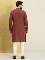Thumbnail for House of Pataudi Men Floral Embroidered Sequined Floral Jashn Kurta - Distacart