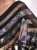 Thumbnail for Mitera Embellished Sequinned Saree - Distacart