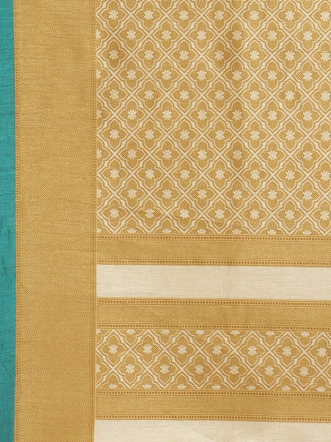 Saree Mall Beige & Blue Printed Saree - Distacart