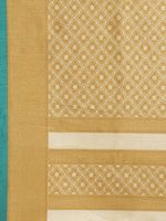 Thumbnail for Saree Mall Beige & Blue Printed Saree - Distacart