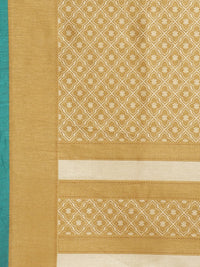 Thumbnail for Saree Mall Beige & Blue Printed Saree - Distacart
