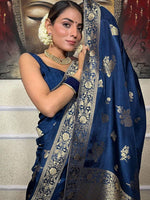 Thumbnail for Kalini Woven Design Zari Saree - Distacart