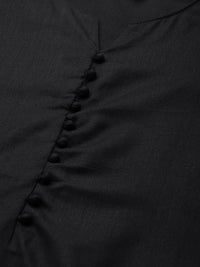 Thumbnail for Libas Black Pure Cotton Kurta with Palazzos & With Dupatta - Distacart