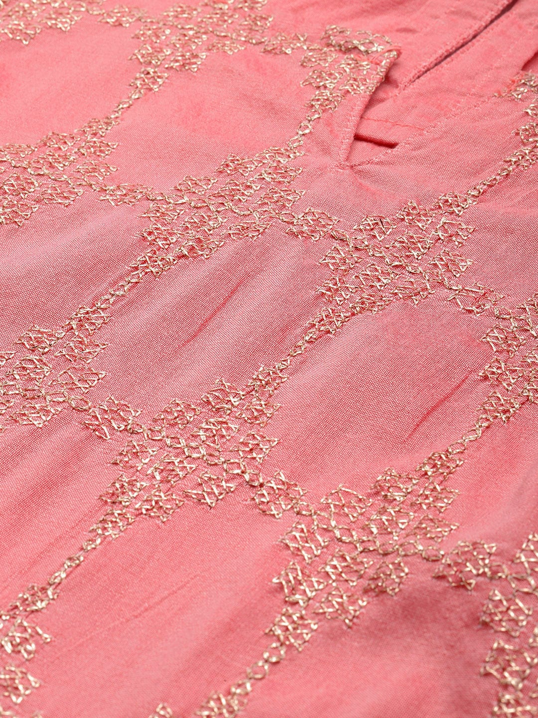 Sangria Women Thread Work Kurta With Trousers - Distacart