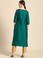 Thumbnail for Janasya Green Regular Kurta with Trousers - Distacart
