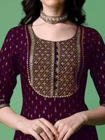 Thumbnail for Kalini Woven Design Kurta with Trousers & Dupatta - Distacart