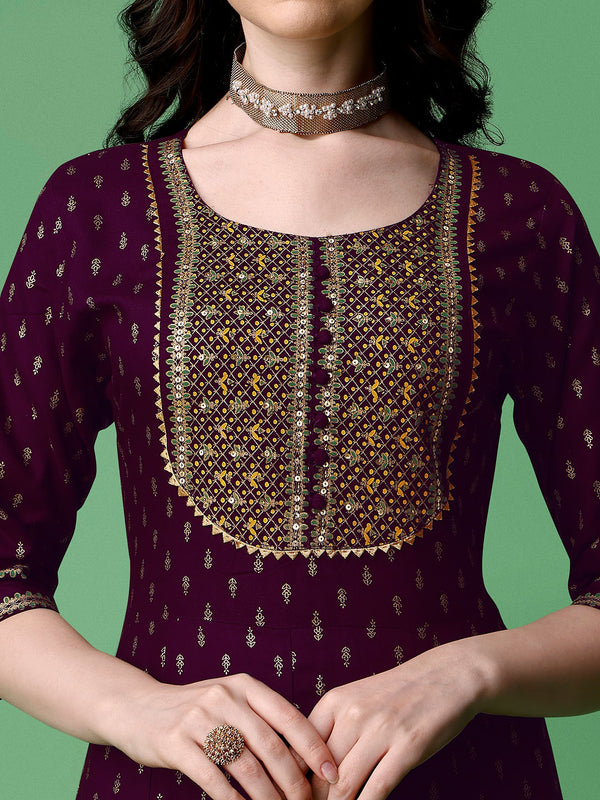 Kalini Woven Design Kurta with Trousers & Dupatta - Distacart
