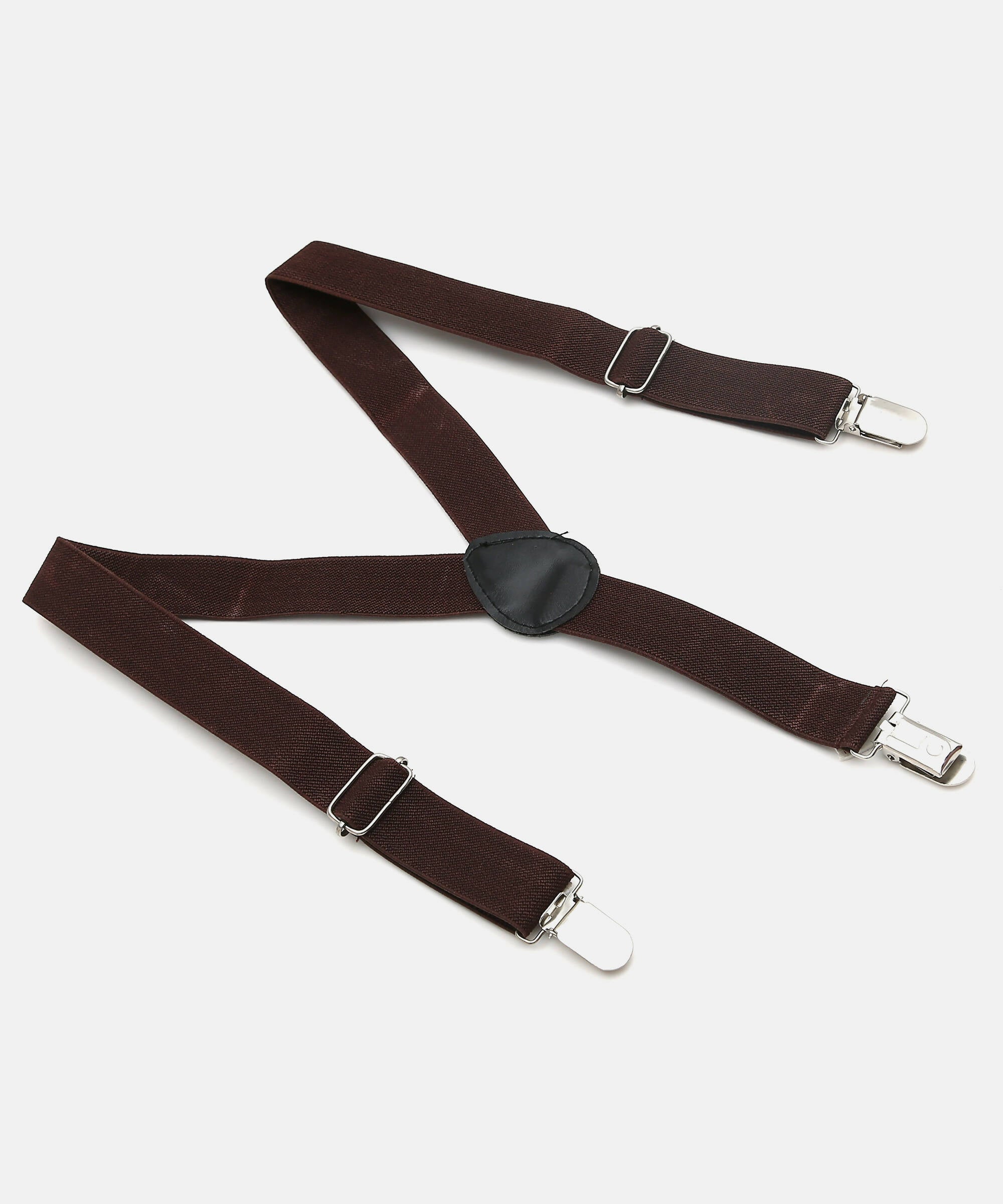 Manet Boys Solid Suspenders - Brown - Distacart