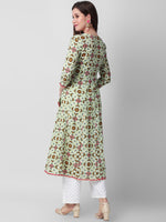 Thumbnail for Kalini Ethnic Motif Printed Thread Work Anarkali Pure Cotton Kurta - Distacart