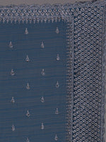 Thumbnail for Koskii Blue & Silver-Toned Embellished Beads and Stones Heavy Work Saree - Distacart