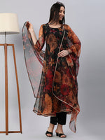 Thumbnail for Kalini Floral Printed Anarkali Kurta with Trousers & With Dupatta - Distacart