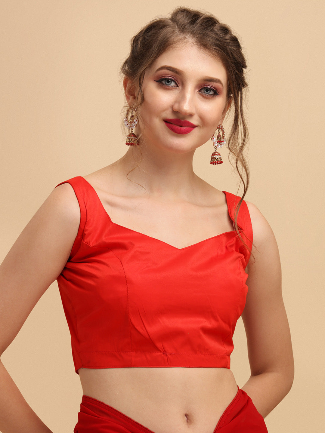 Sangria Red Sequinned Pure Georgette Saree - Distacart